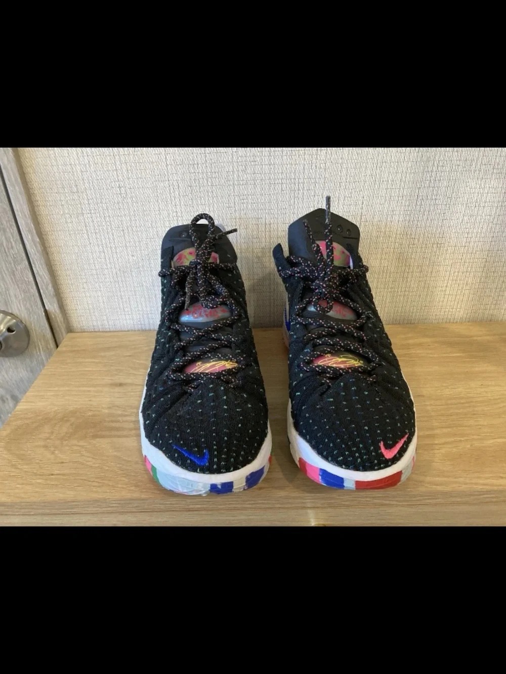 Nike Black Sneakers with Multicolor Accents